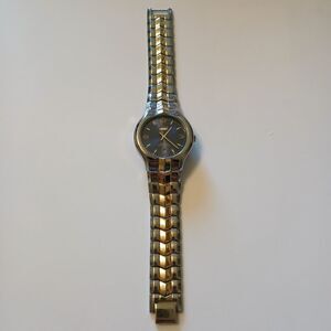 Advance Men Two Tone Blue Dial Date Indicator Watch Japan Movt WR 3ATM - Tarnish